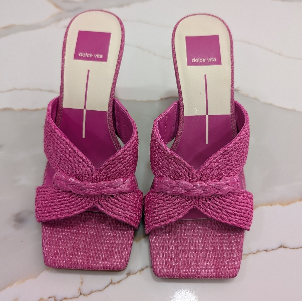 Dolce Vita Woven Heeled Mules - Nitro